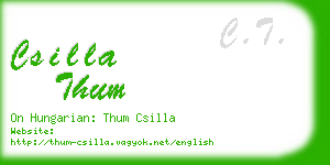 csilla thum business card